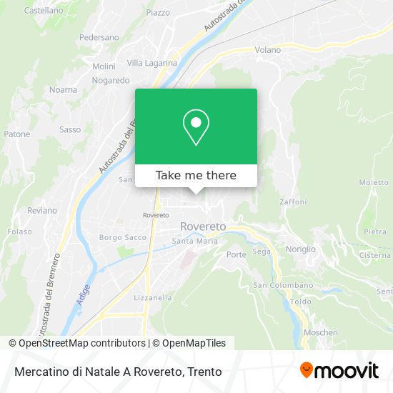 Mercatino di Natale A Rovereto map