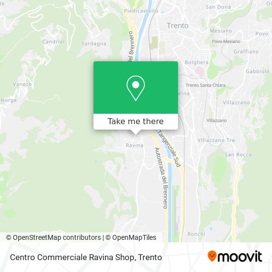 Centro Commerciale Ravina Shop map