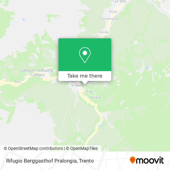 Rifugio Berggasthof Pralongia map