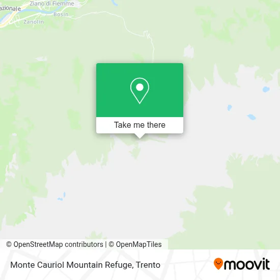 Monte Cauriol Mountain Refuge map