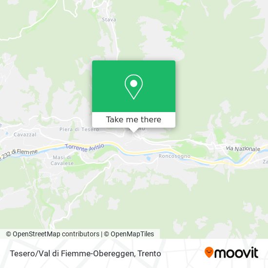 Tesero/Val di Fiemme-Obereggen map