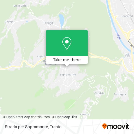 Strada per Sopramonte map