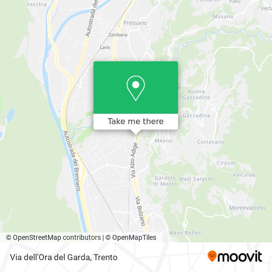 Via dell'Ora del Garda map