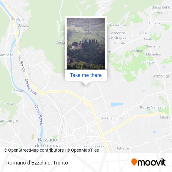 Romano d'Ezzelino map