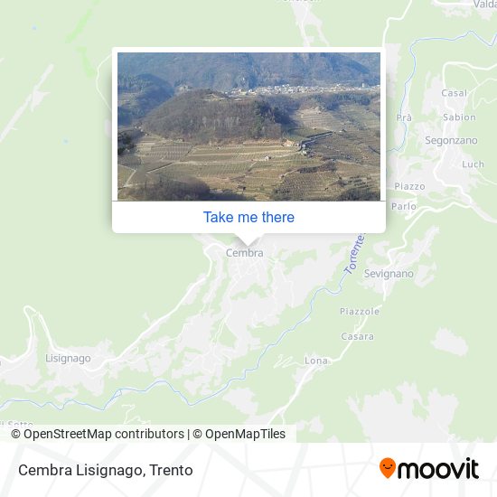 Cembra Lisignago map