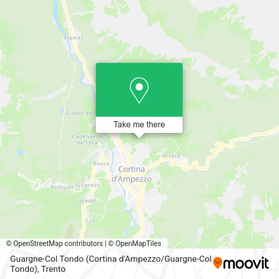 Guargne-Col Tondo (Cortina d'Ampezzo / Guargne-Col Tondo) map