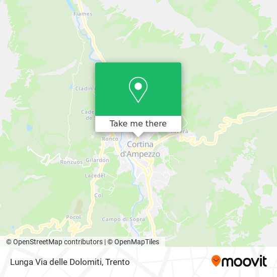 Lunga Via delle Dolomiti map