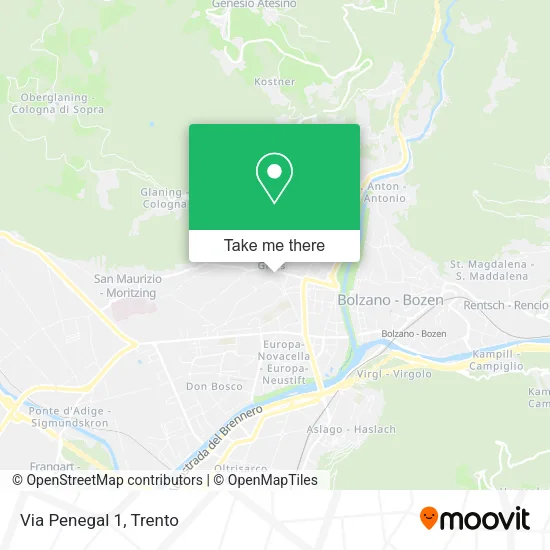 Via Penegal 1 map