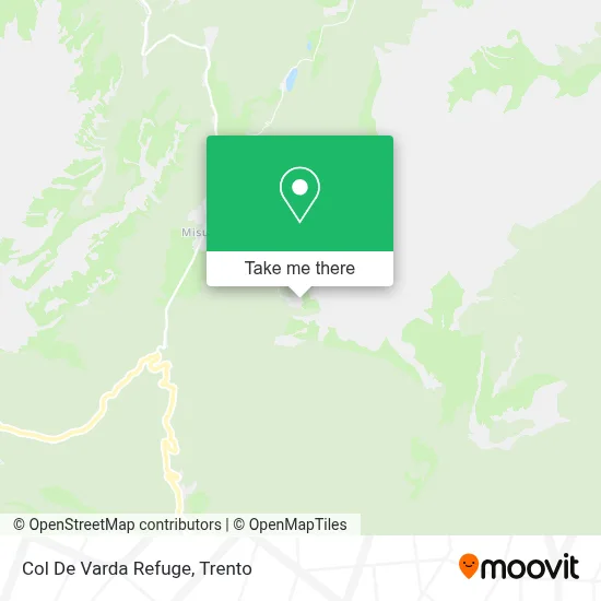 Col De Varda Refuge map
