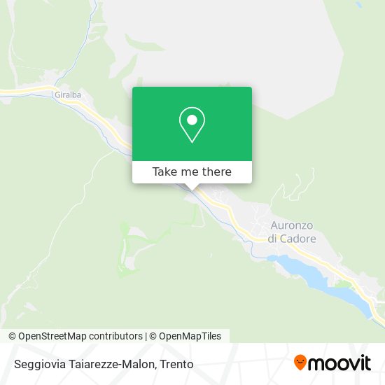 Seggiovia Taiarezze-Malon map