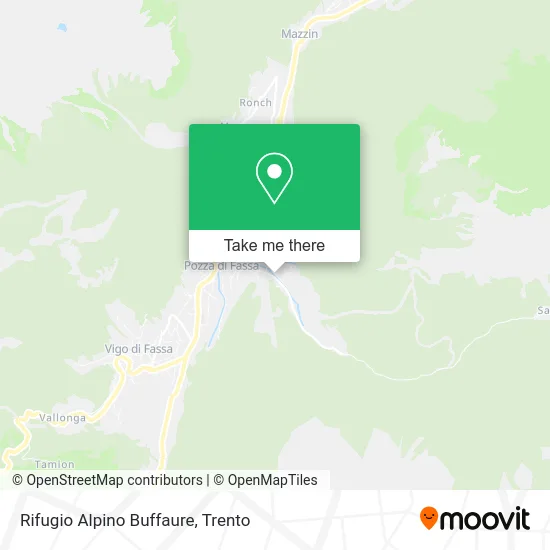 Buffaure Alpine Refuge map