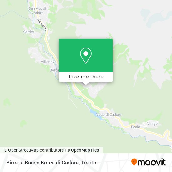 Birreria Bauce Borca di Cadore map