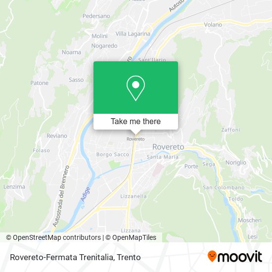 Rovereto-Fermata Trenitalia map