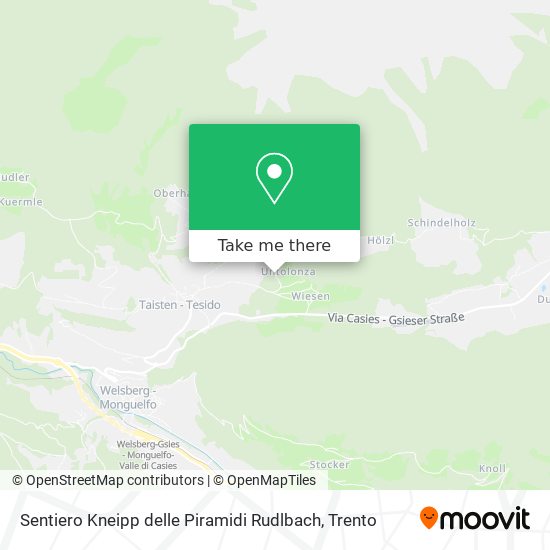 Sentiero Kneipp delle Piramidi Rudlbach map