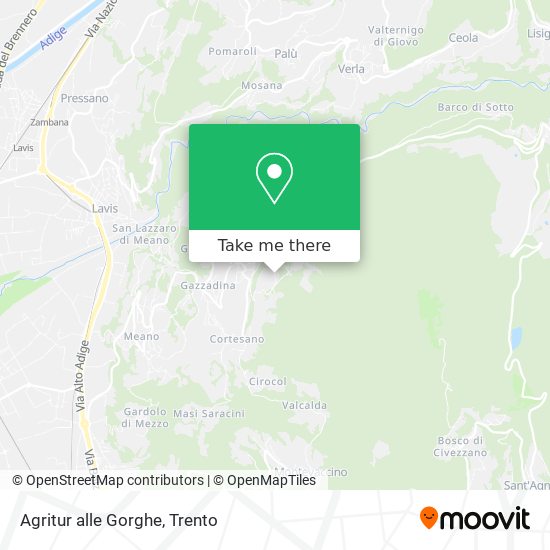 Agritur alle Gorghe map
