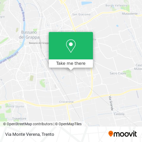 Via Monte Verena map