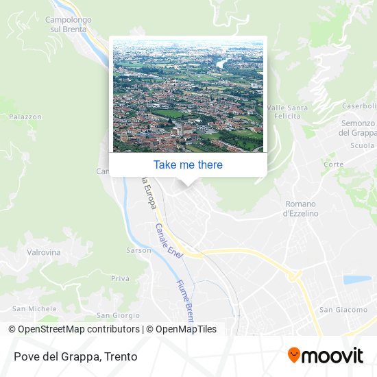 Pove del Grappa map