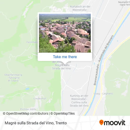 Magrè on the Wine Road map