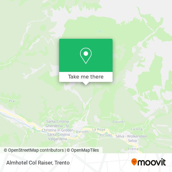 Almhotel Col Raiser map