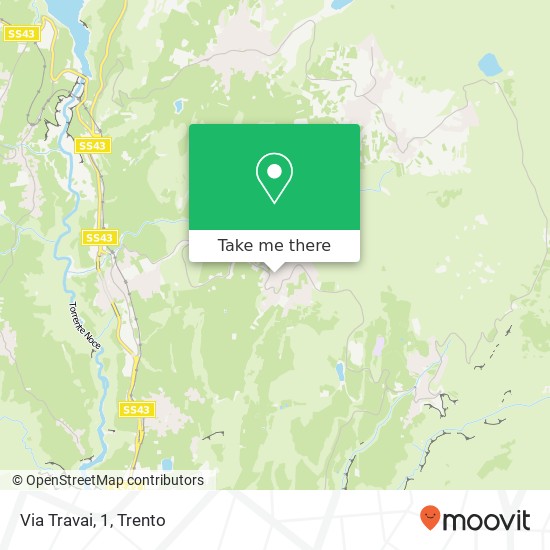 Via Travai, 1 map