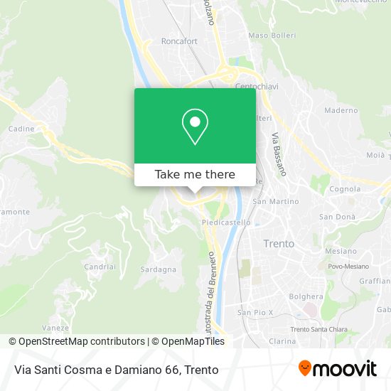 Via Santi Cosma e Damiano  66 map