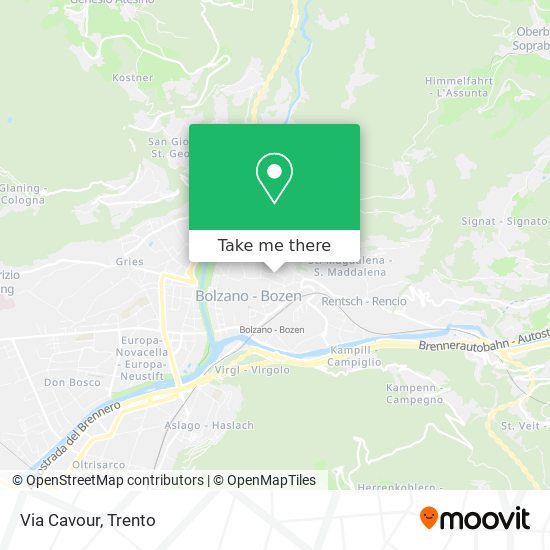 Via Cavour map