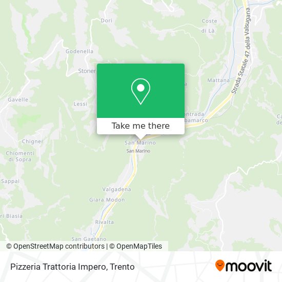 Pizzeria Trattoria Impero map