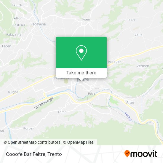 Cooofe Bar Feltre map