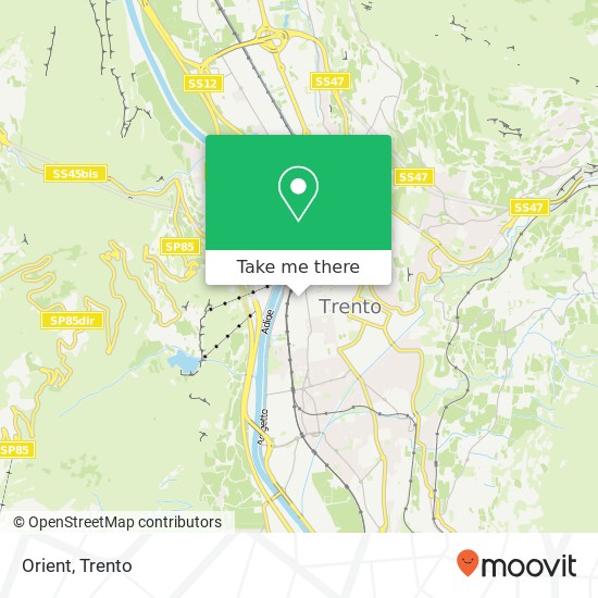 Orient, Via Don Giovanni B. Zanella, 3 38122 Trento map