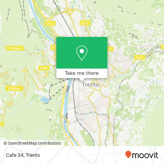 Cafe 34, Piazza del Duomo, 34 38122 Trento map