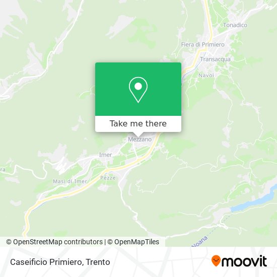 Caseificio Primiero map