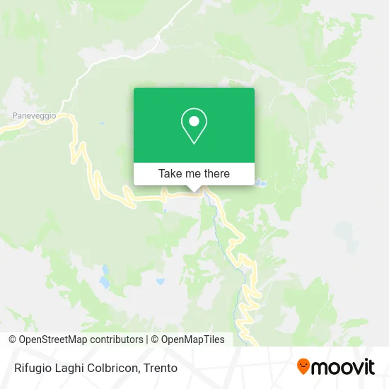 Colbricon Lakes Refuge map
