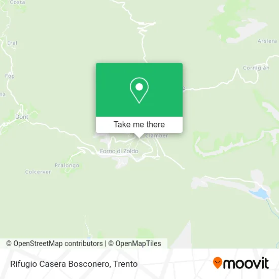 Casera Bosconero Mountain Refuge map