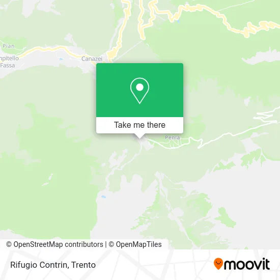 Contrin Mountain Refuge map