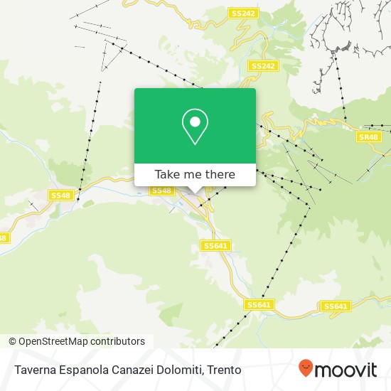 Taverna Espanola Canazei Dolomiti map