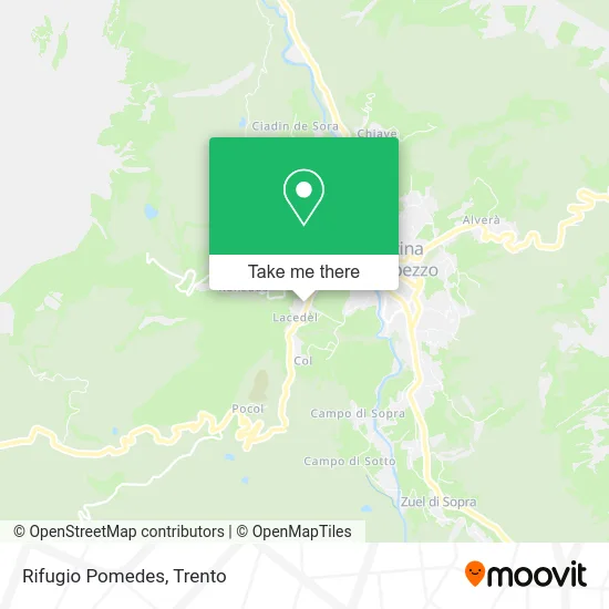 Pomedes Mountain Refuge map