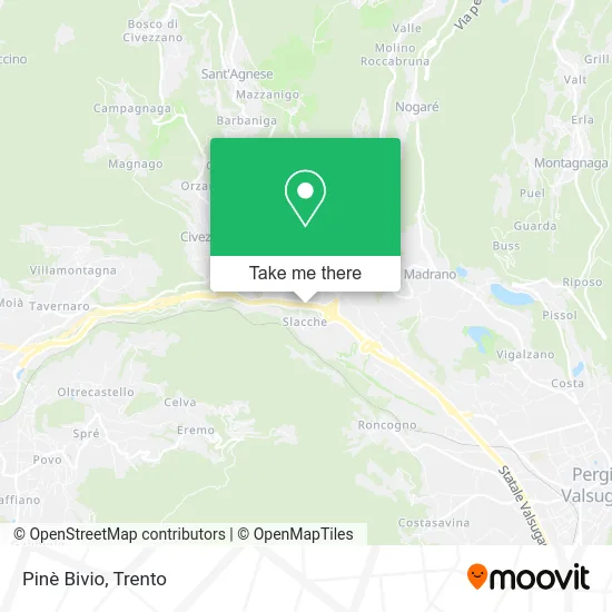 Pinè Bivio map