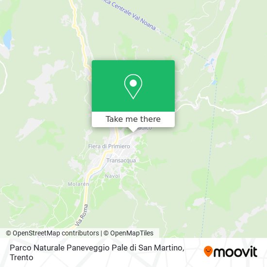 Parco Naturale Paneveggio Pale di San Martino map