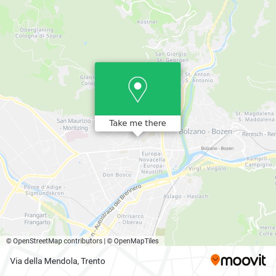 Via della Mendola map