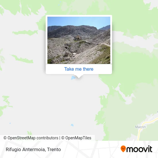 Antermoia Mountain Refuge map