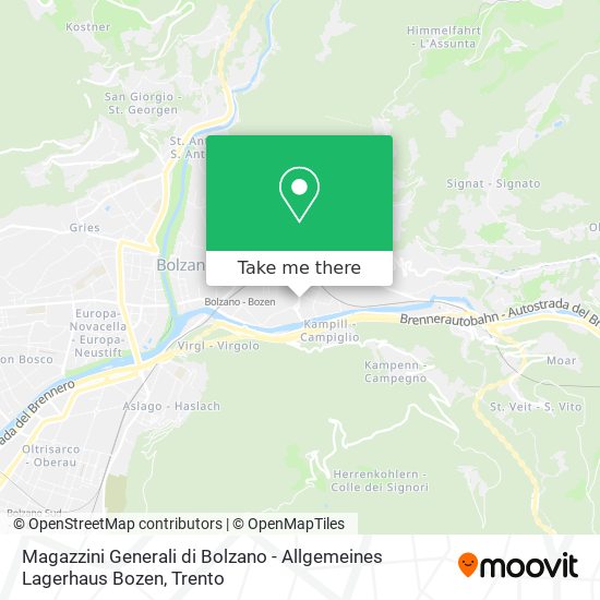 Magazzini Generali di Bolzano - Allgemeines Lagerhaus Bozen map