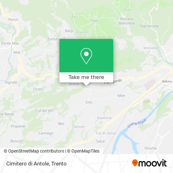 Cimitero di Antole map