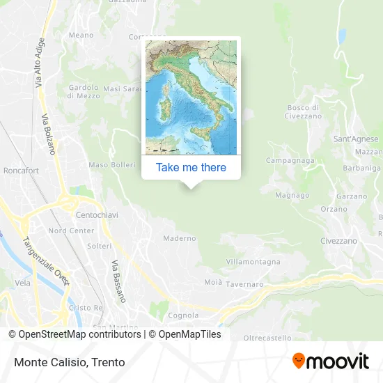 Monte Calisio map