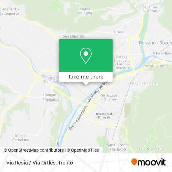 Via Resia / Via Ortles map