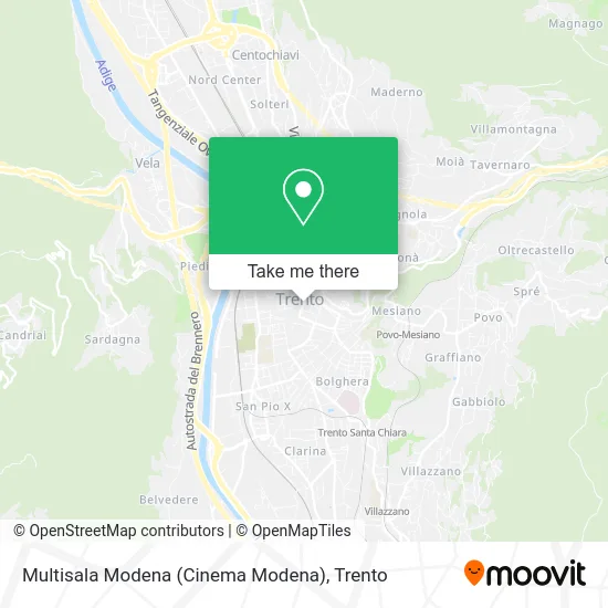 Modena Multiplex Cinema map