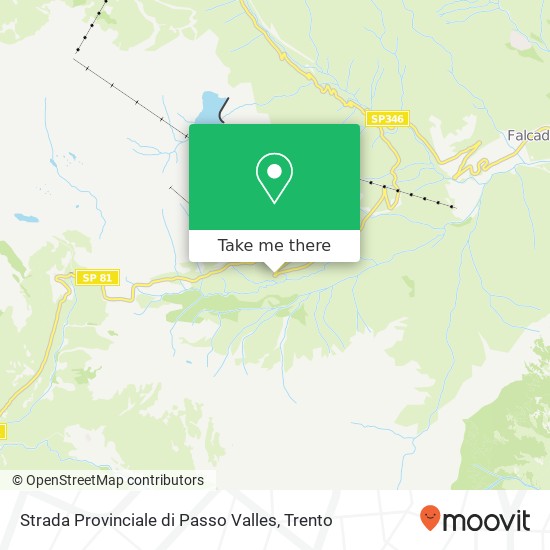 Strada Provinciale di Passo Valles map