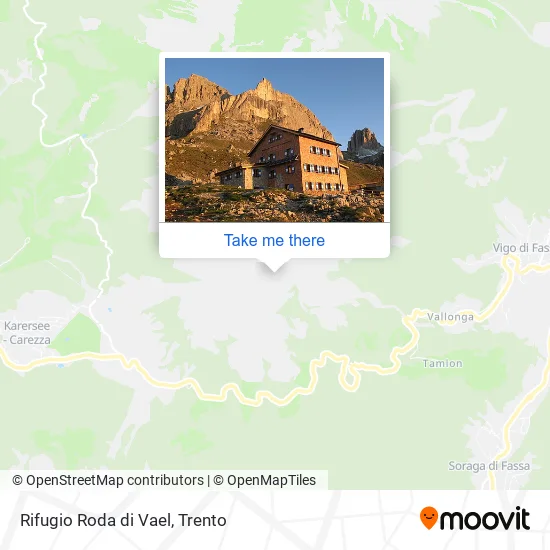 Rifugio Roda di Vael map