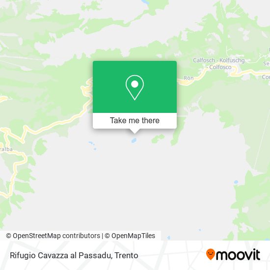 Rifugio Cavazza al Passadu map