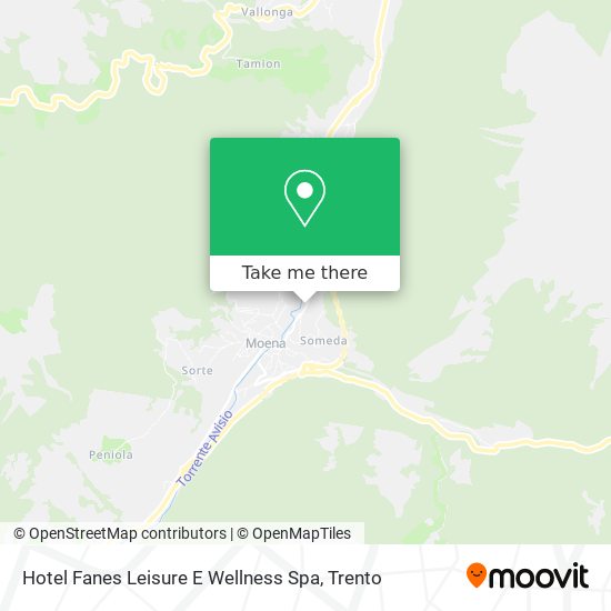 Hotel Fanes Leisure E Wellness Spa map