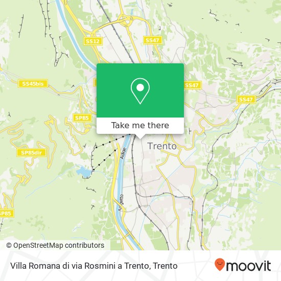 Villa Romana di via Rosmini a Trento map